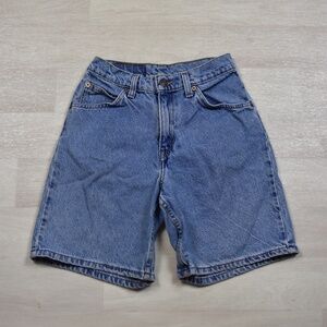 90s Levis 950 Denim Jean Shorts Long Inseam Bermuda Grunge 24" Waist VTG